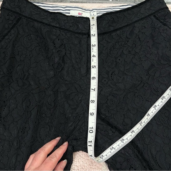Vineyard Vines Black Lace Taper Leg Dress Pants Size 6 Mid Rise - Picture 6 of 11